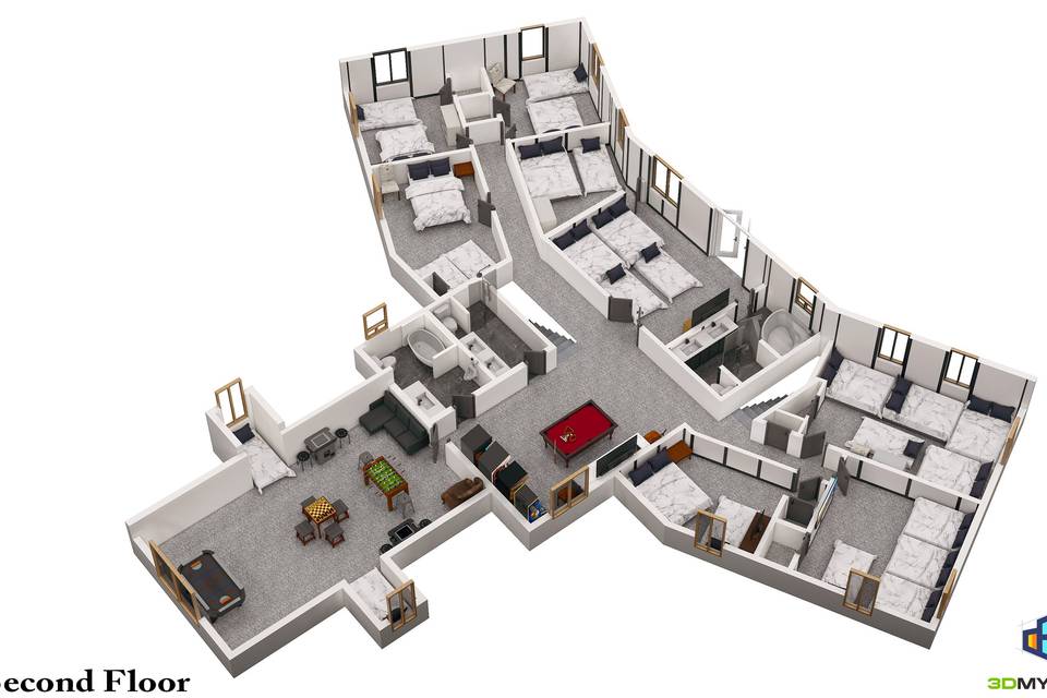 9 bedroom floor plan