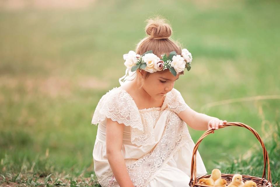 Lace Vintage Flower Girl Dress