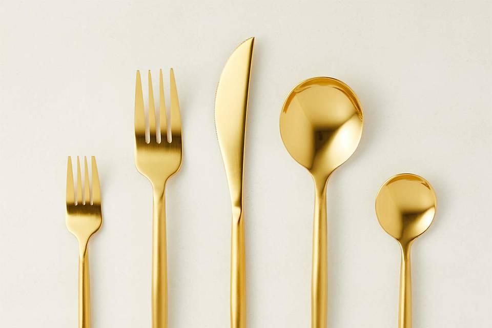 Gold flatware