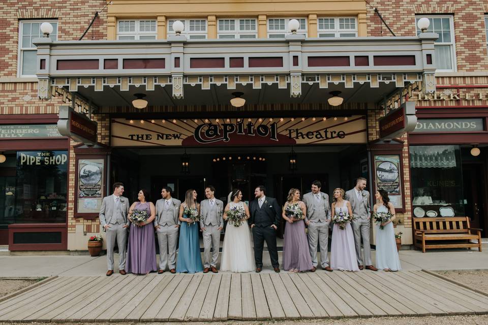 Historic theatre backdrop