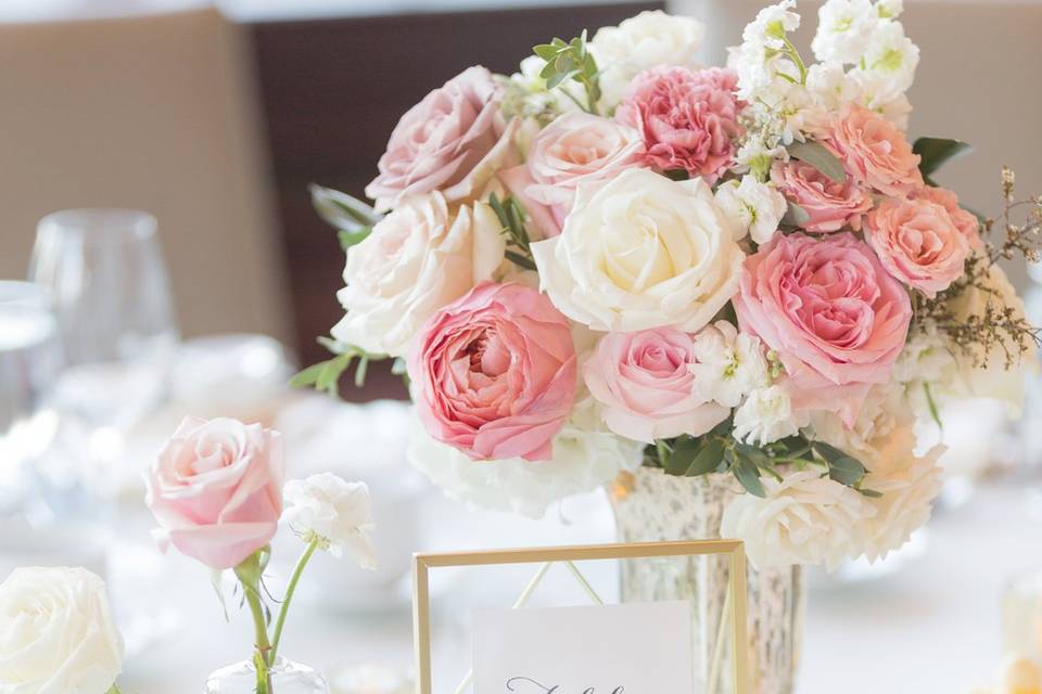 Reception setup & floral