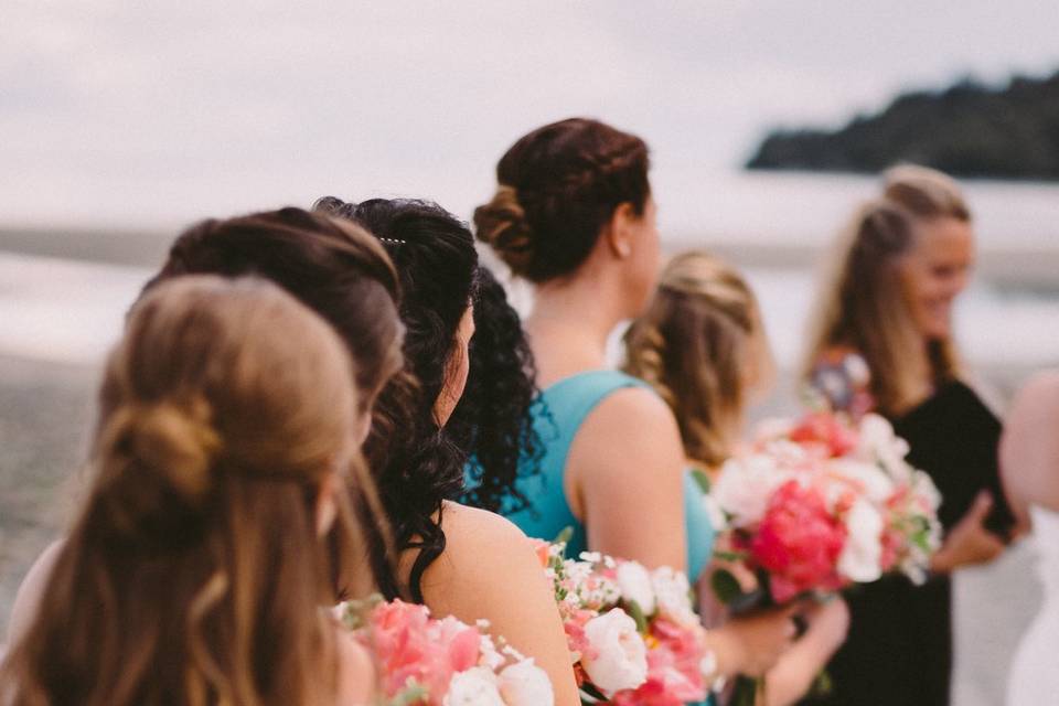 A bouquet of bridesmaids