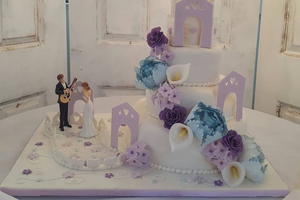 Purple castle cake