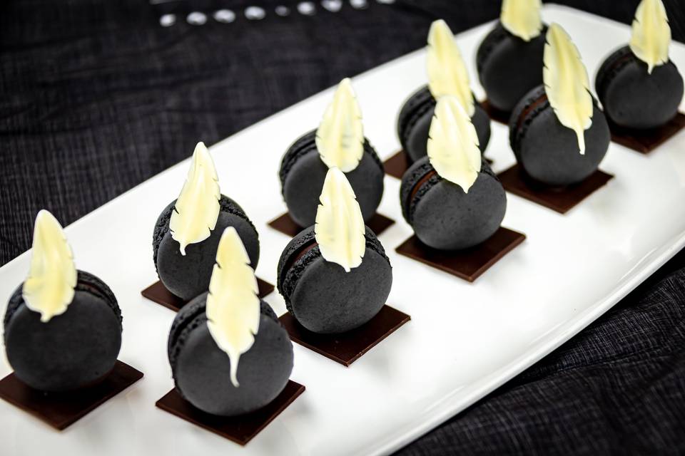 Charcoal Macarons