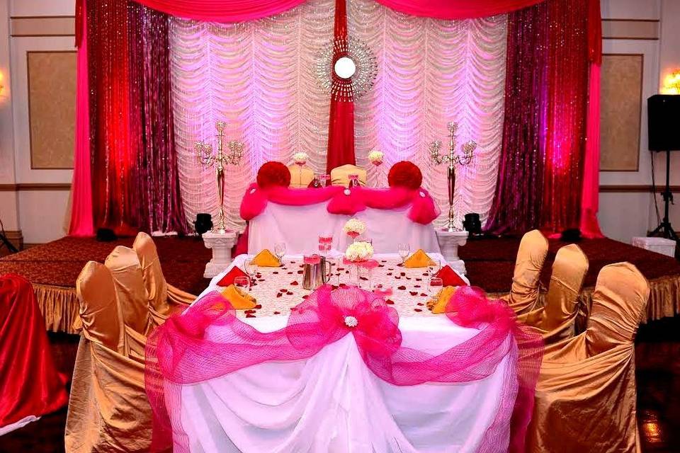 Wedding reception decor