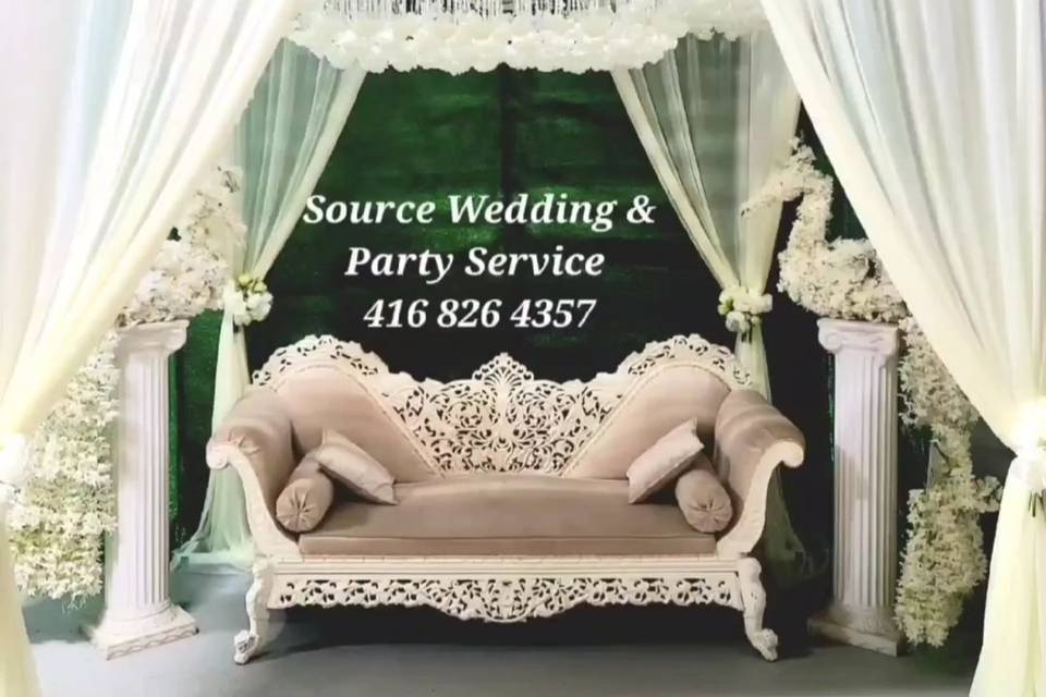 Source wedding event and decor