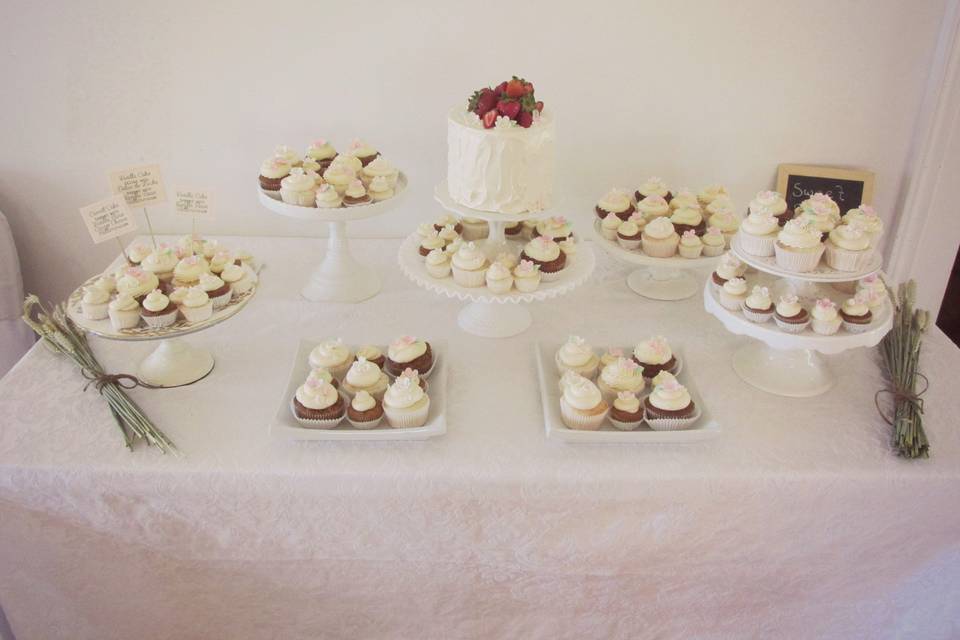 Rustic cupcake spread