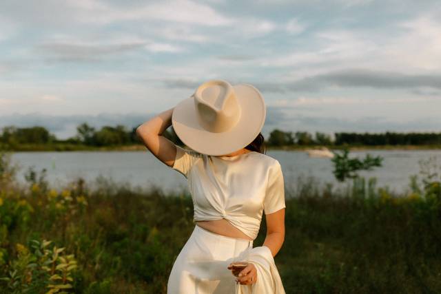 Two piece bridal style