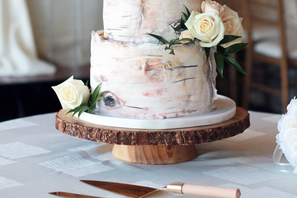 Fondant birch bark