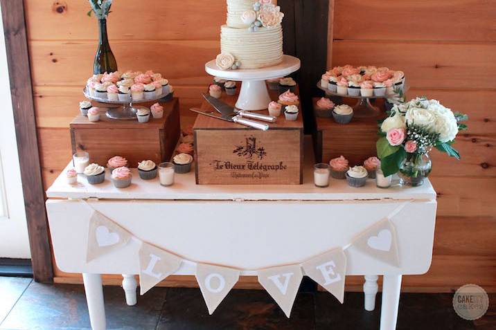 Rustic, elegant sweets table