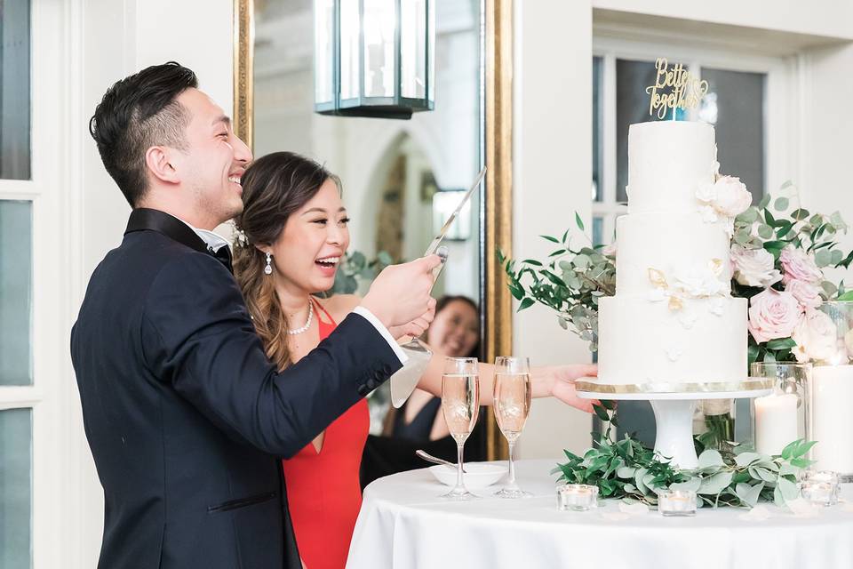 Cutting the cake