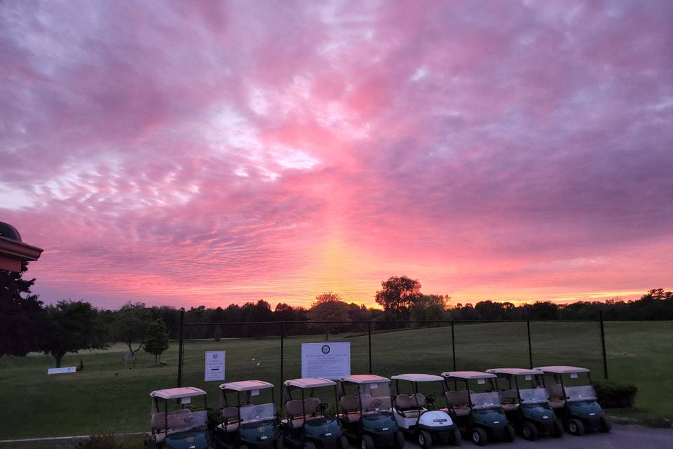 Sun Setting over the Golf Cour