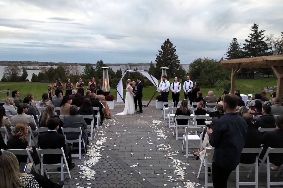 Fall Ceremony on the Patio