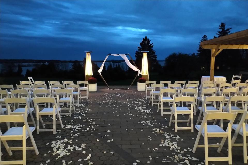 Post-Sunset Ceremony on Patio