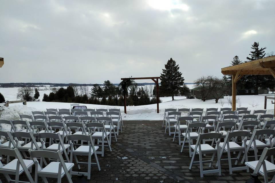 Winter Ceremony on the Patio