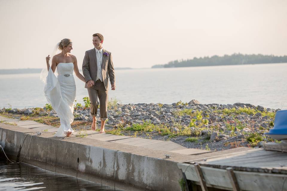 On the dock