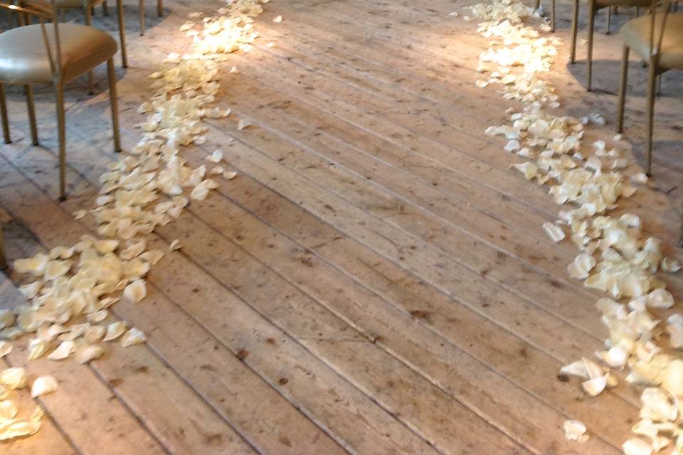 Petals for aisle