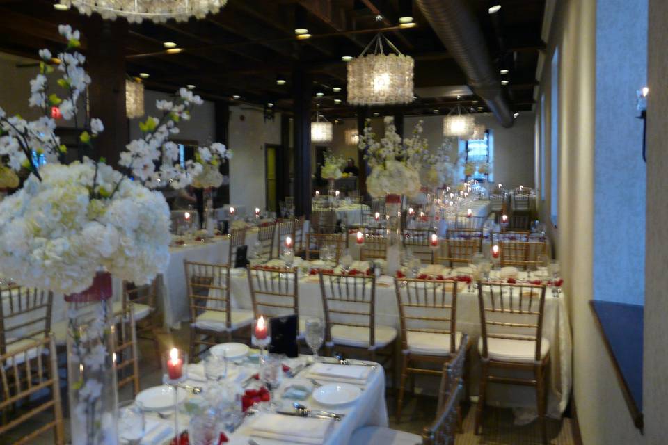Ancaster mill reception tables