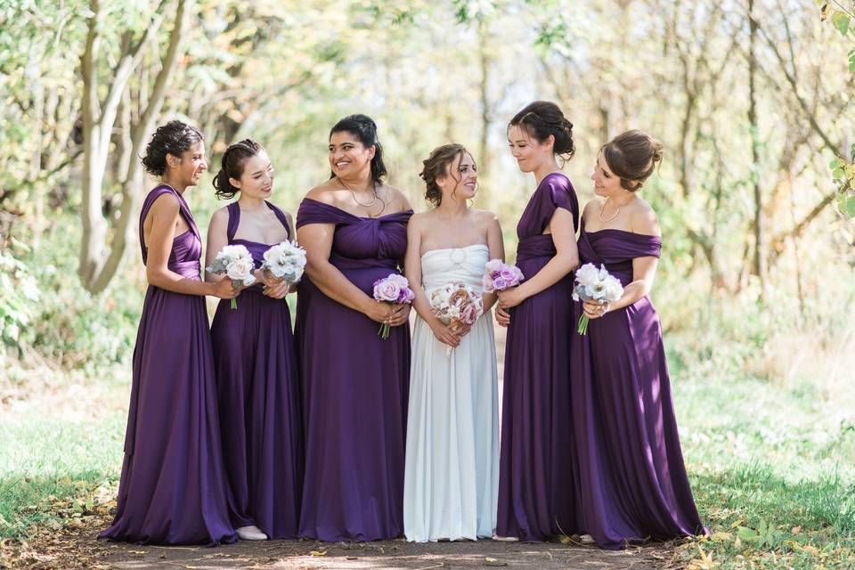 Purple bridesmaid hot sale dresses canada