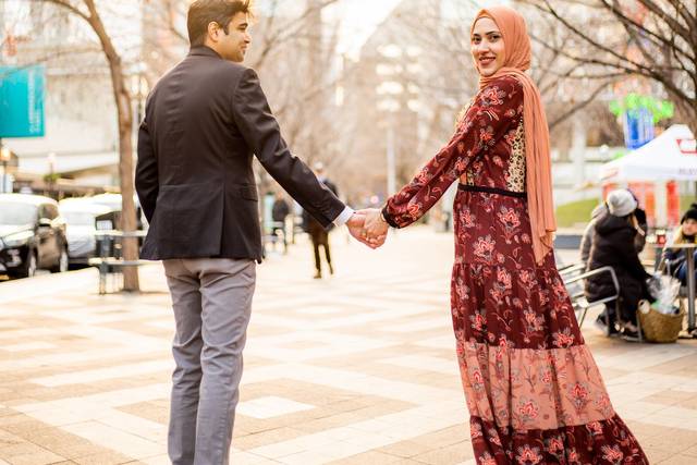 Holding hands