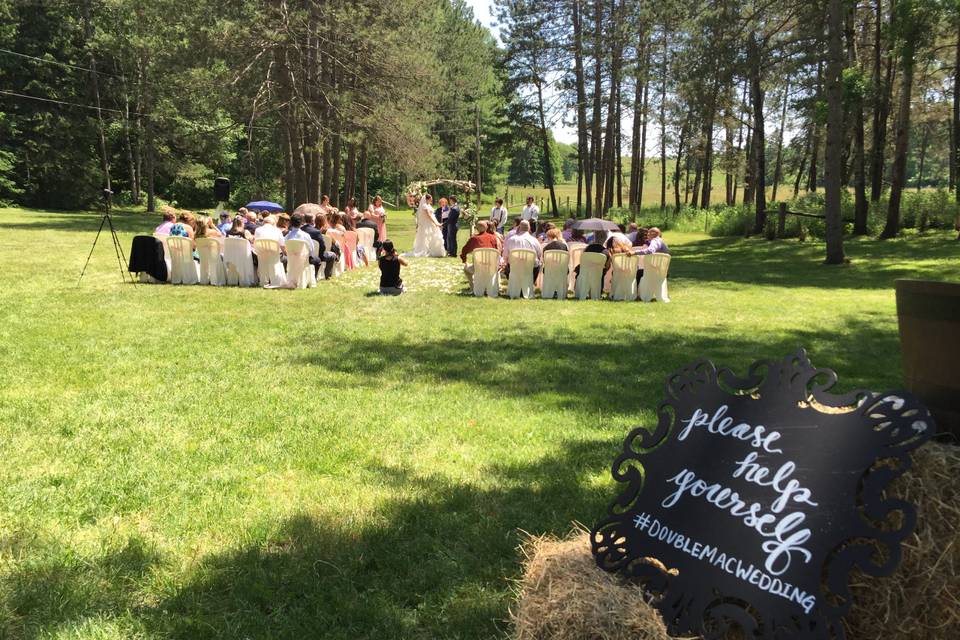 GTA Outdoor wedding ceremony