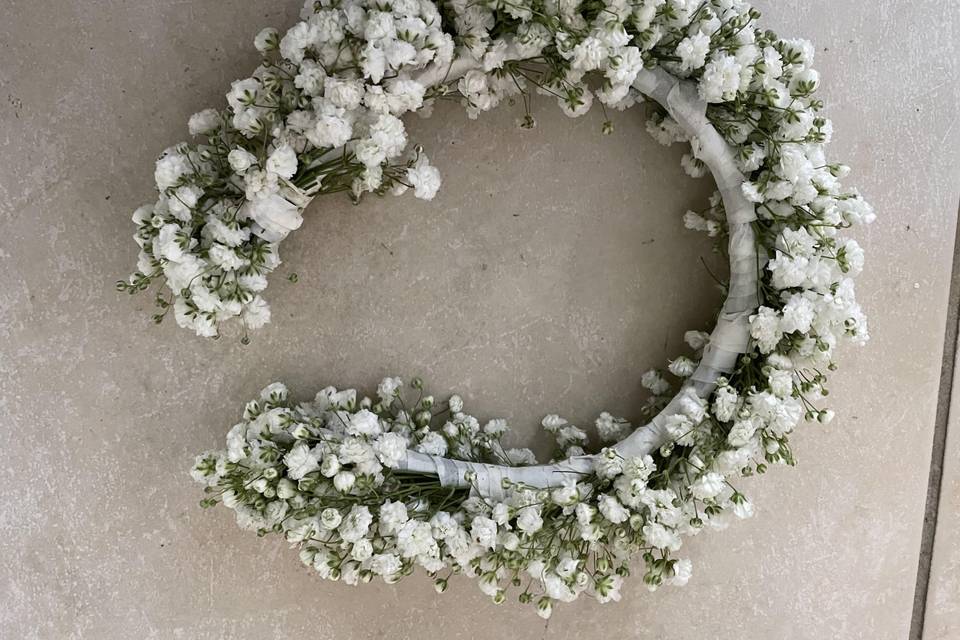 Baby’s breath headpiece