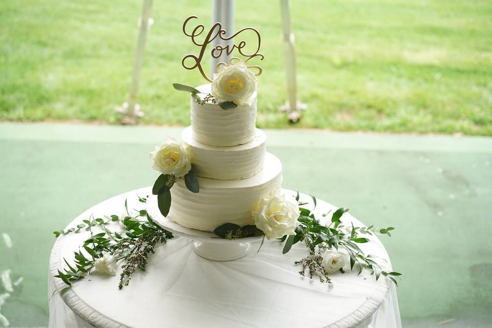 Simple 3 Tiered Wedding Cake
