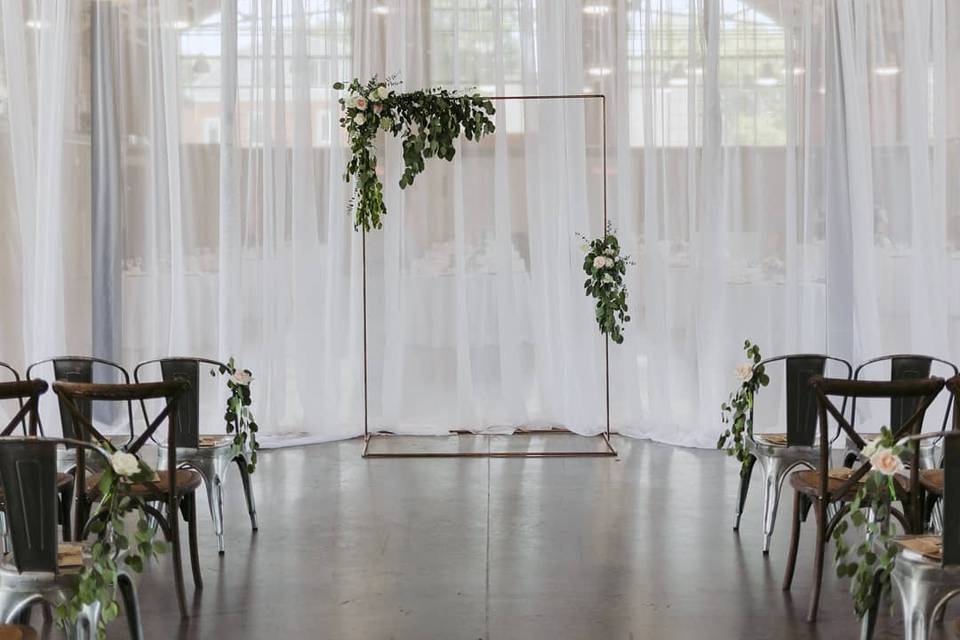 Simple, minimalist ceremony.