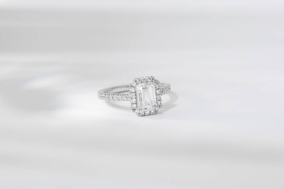 Emerald Cut Halo