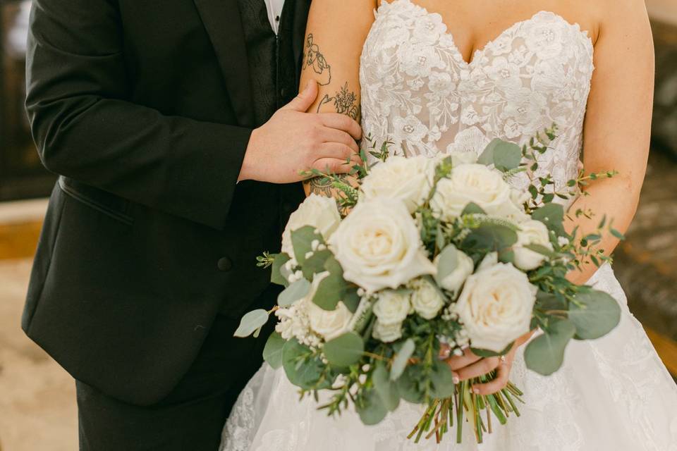 Wedding day indoor photos