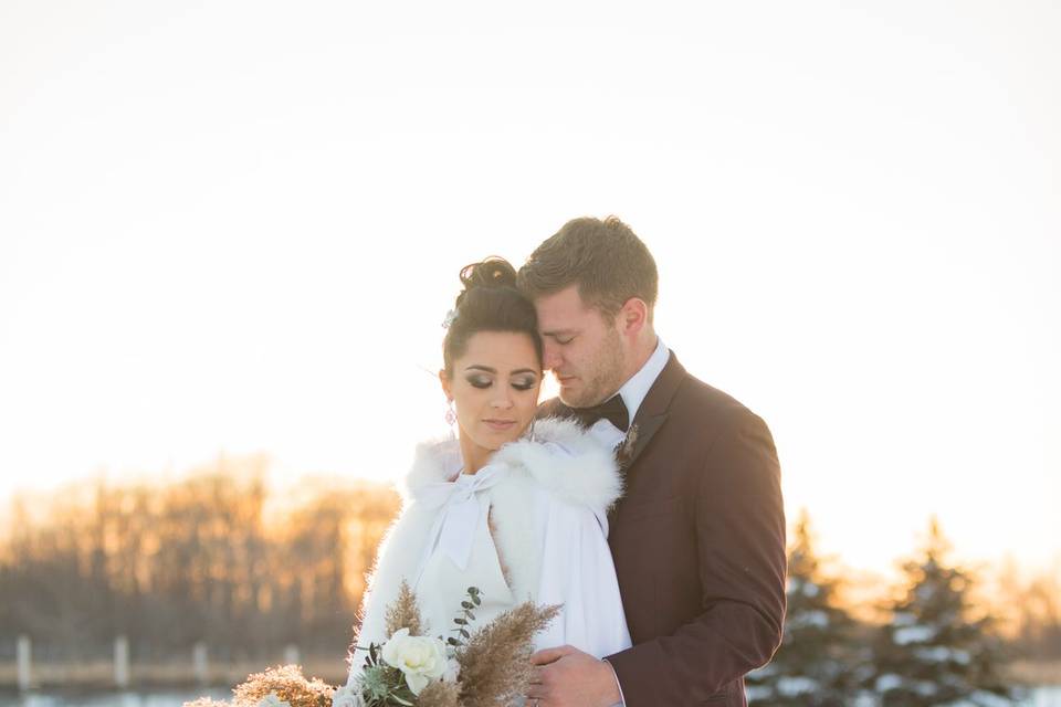 Sunset Winter Wedding