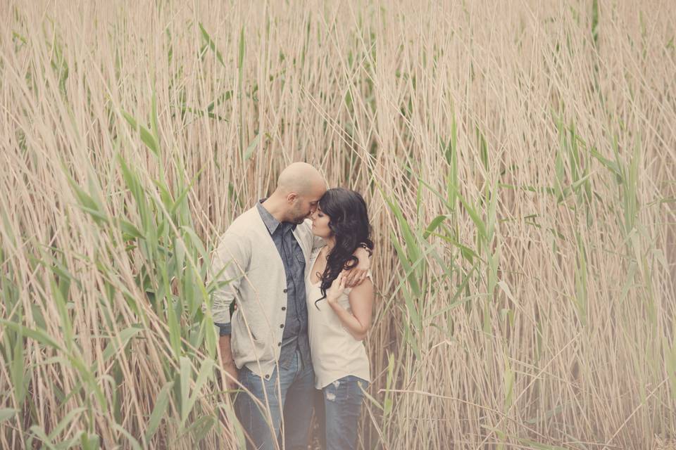 Couple in a field