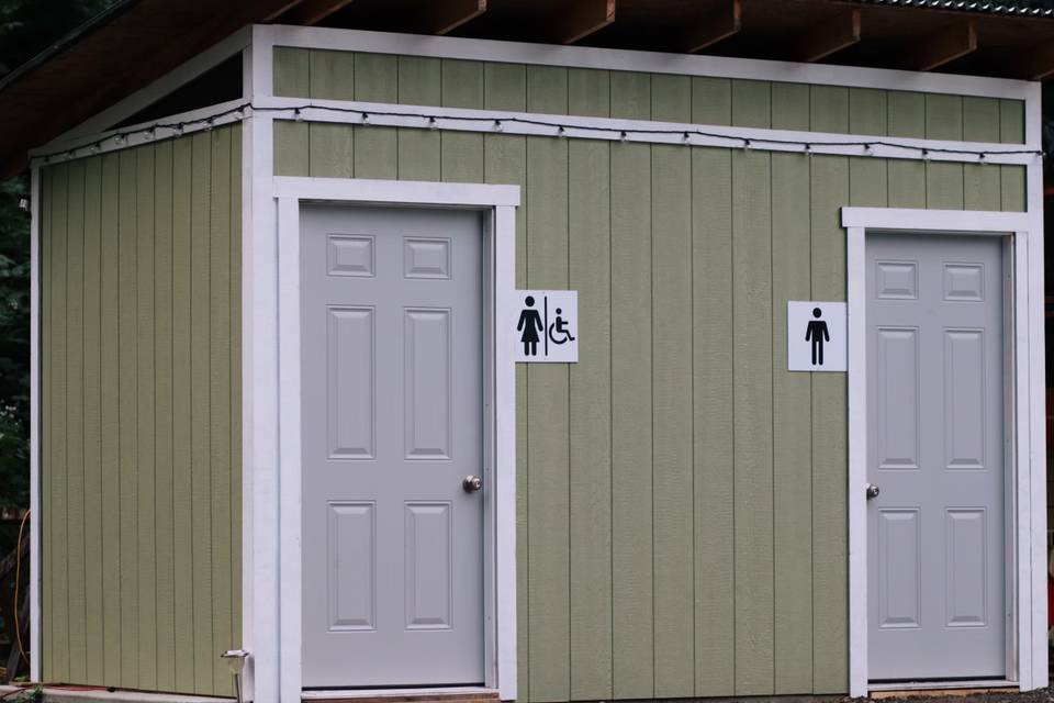 Washrooms.
