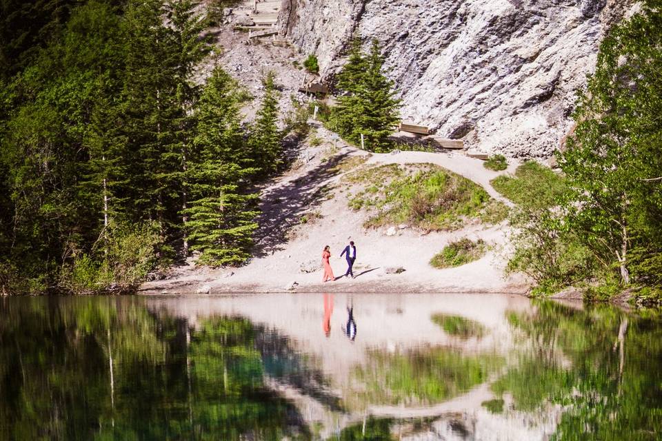 Canmore engagement photographe