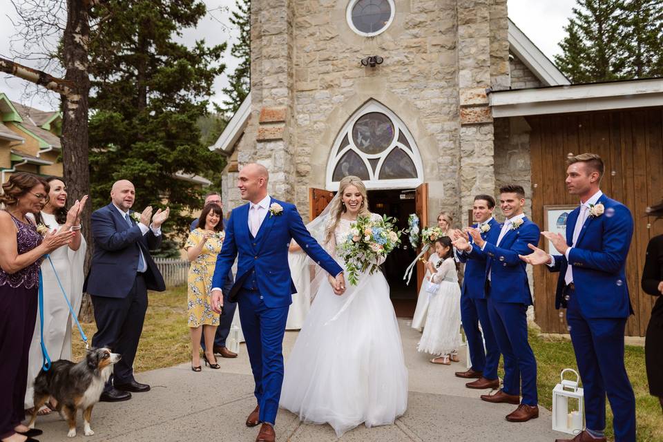 Engine bridge wedding Canmore