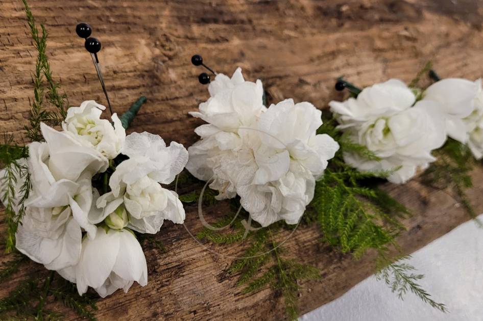 White Boutonnières