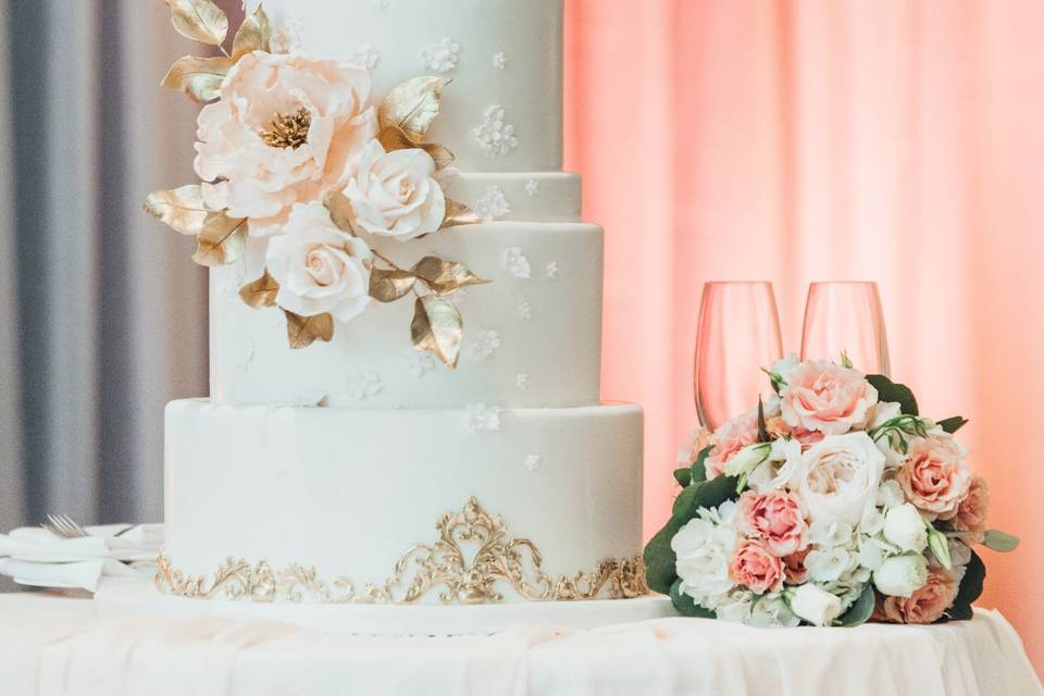 L&J wedding cake