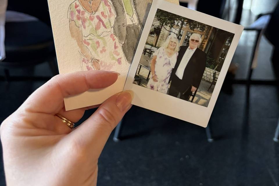 Polaroid with portrait