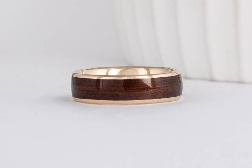 English Oak Wood Inlay Band