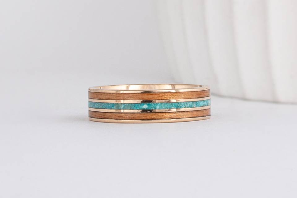 Wood & Turquoise Band