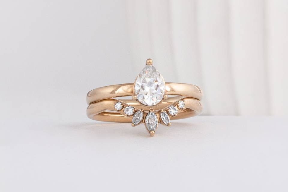 Moissanite Suite with Pear