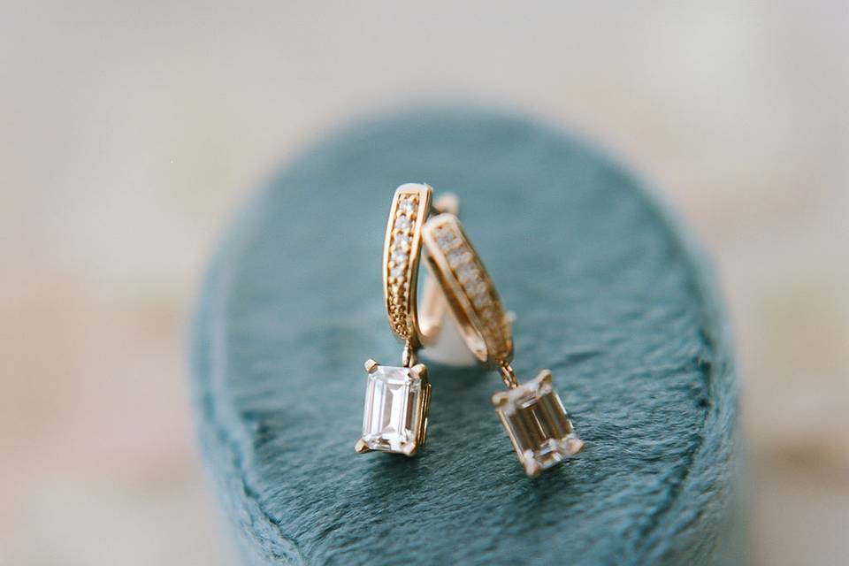 Moissanite & Diamond Earrings