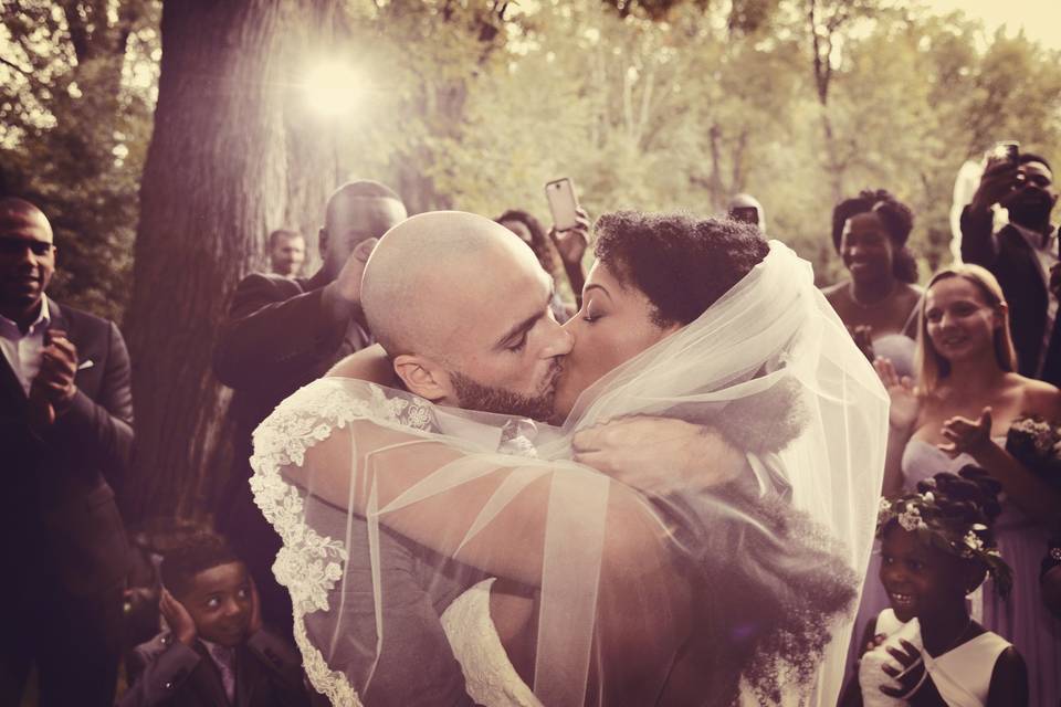 Couple under tree