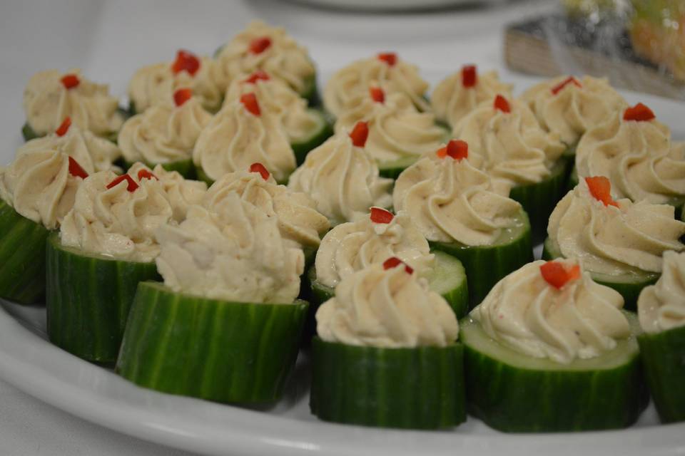 Chicken on a Cucumber cup