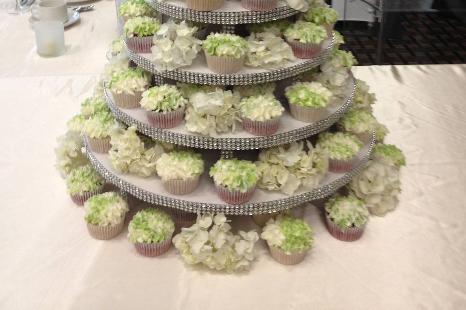 Hydrangea cupcakes