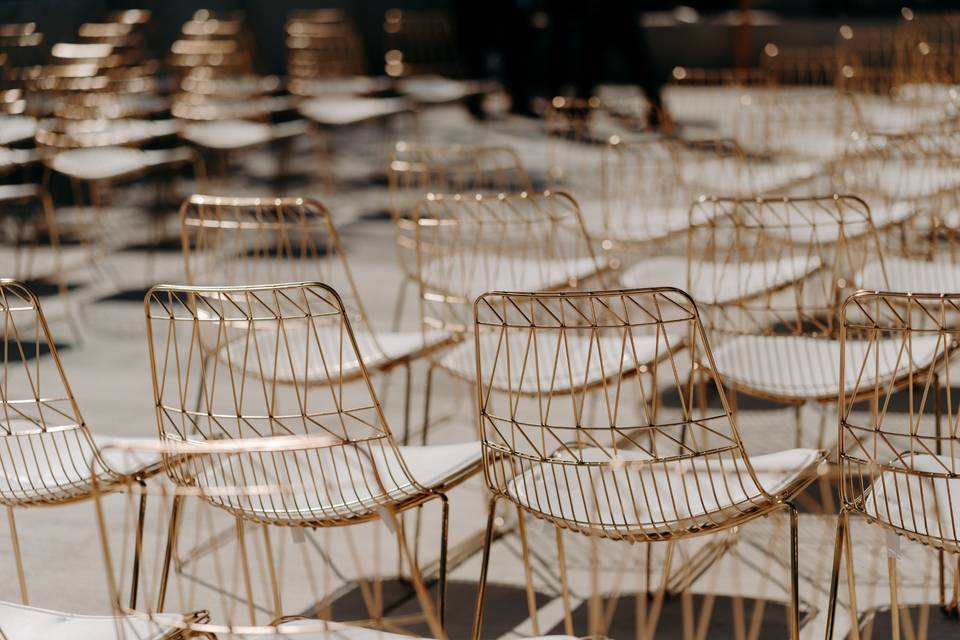 Gold chairs