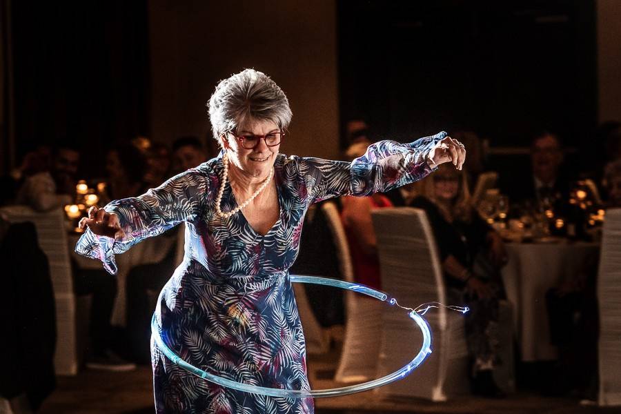 Grandma hula hoop