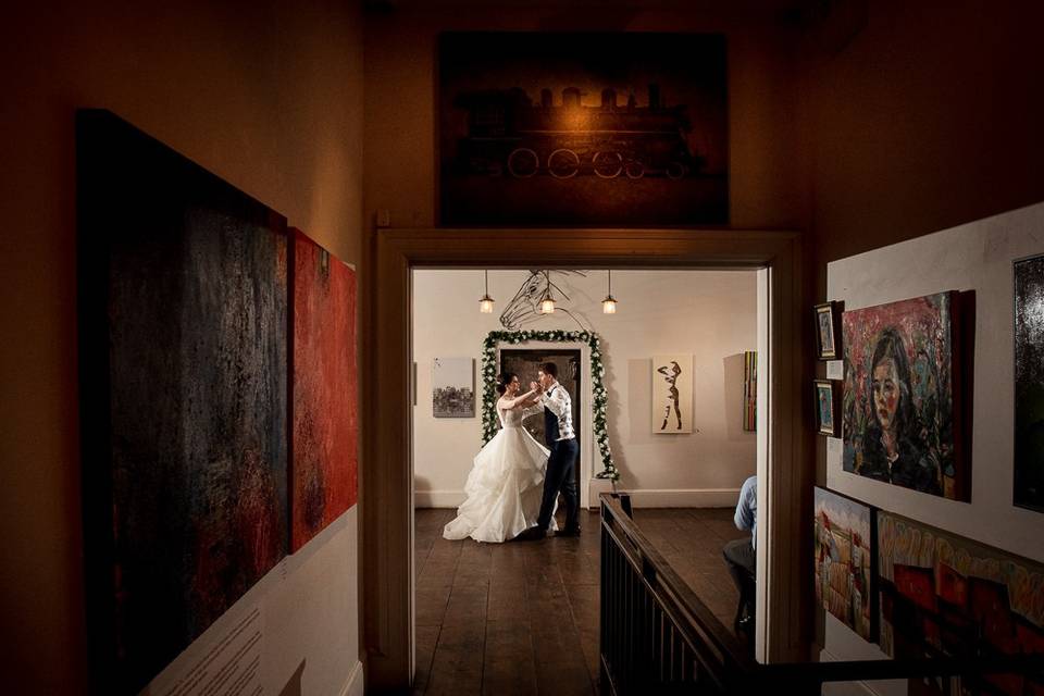 Art gallery wedding