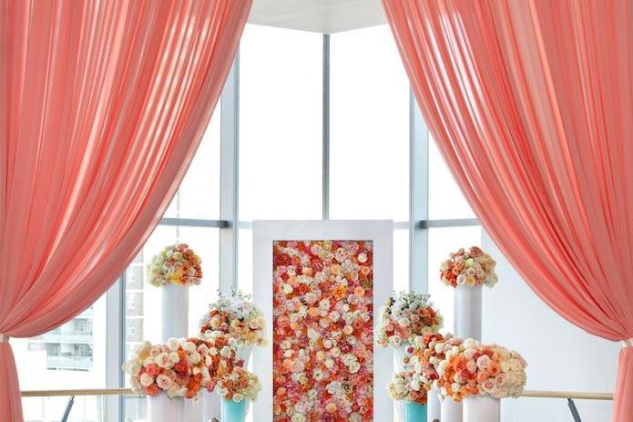 Coral teal wedding flowers.jpg