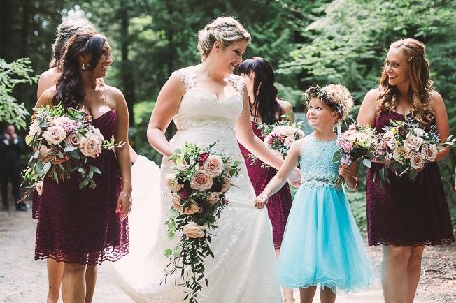 Bride and girls